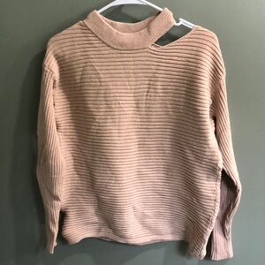 Brown cutout sweater